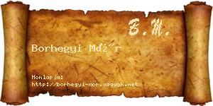 Borhegyi Mór névjegykártya